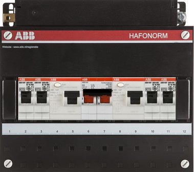 ABB meterkast 1 fase 4 groepen