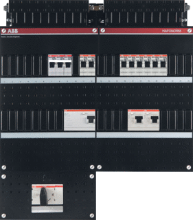 ABB groepenkast 3-fase 8 groepen kookgroep