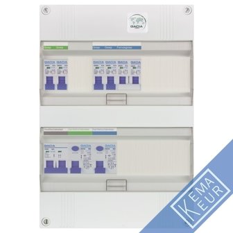 Gacia groepenkast 1 fase 4 groepen + fornuisgroep