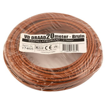 VD installatiedraad 2.5mm bruin