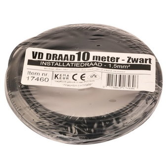 VD installatiedraad 1.5mm zwart