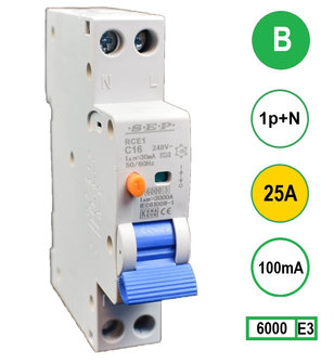 Aardlekautomaat B25A 100mA