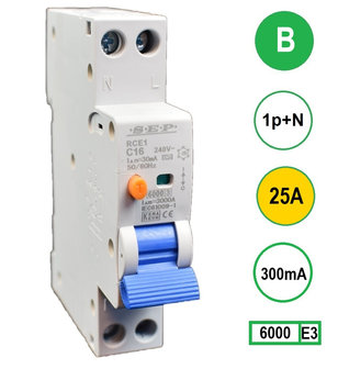 Aardlekautomaat B25A 300mA