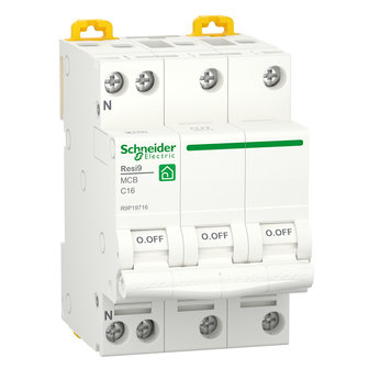 Schneider installatieautomaat C16A 3P+N