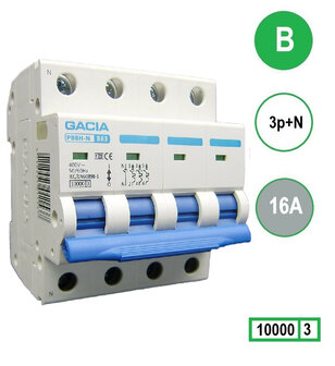 Installatieautomaat GACIA PB8H-3NB16