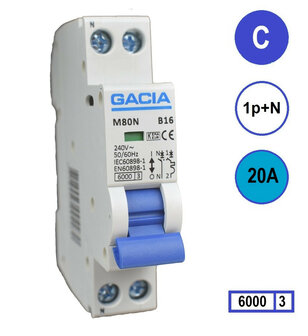 Installatieautomaat GACIA M80N-C20