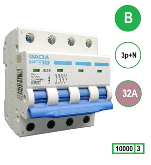 Installatieautomaat GACIA PB8H-3NB32