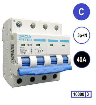 Installatieautomaat GACIA PB8H-3NC40