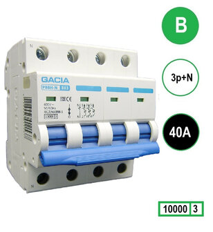 Installatieautomaat GACIA PB8H-3NB40