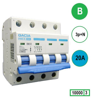 Installatieautomaat GACIA PB8H-3NB20