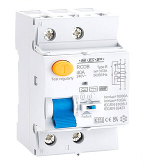 SEP aardlekschakelaar 300mA type B 1P+N