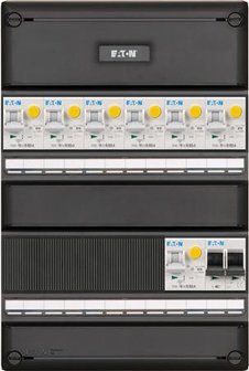 Eaton groepenkast met aardlekautomaten