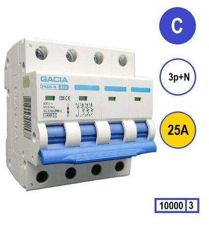 Installatieautomaat GACIA PB8H-3NC25