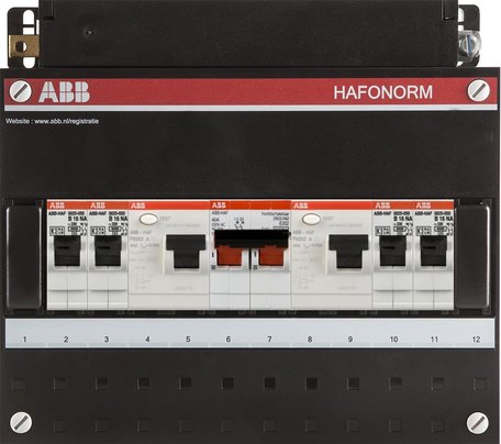 Meterkast ABB 4 groepen 1 fase (165x220)