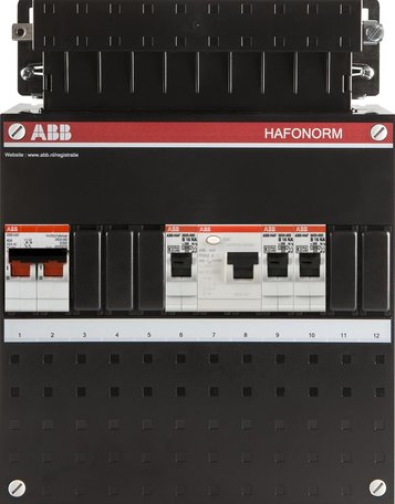 Meterkast ABB 3 groepen 1 fase (klein)