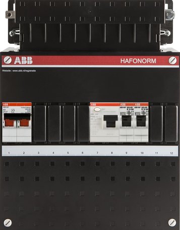 Meterkast ABB 2 groepen 1 fase (klein)