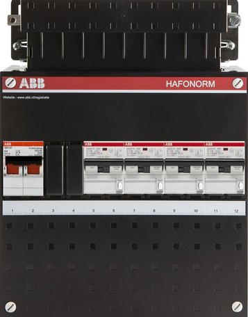 ABB 1 fase groepenkast 4 aardlekautomaten (220x280)