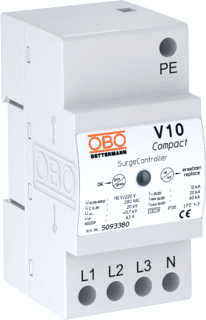 OBO V10-C overspanningsbeveiliging (3-fase)