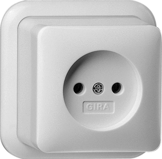 GIRA opbouw stopcontact (zuiver wit)