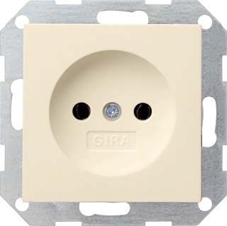 GIRA inbouw stopcontact 1V (cremewit)