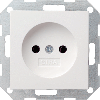 GIRA inbouw stopcontact 1V (zuiverwit)