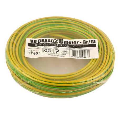 VD draad groen/geel 2,5mm (20 meter)