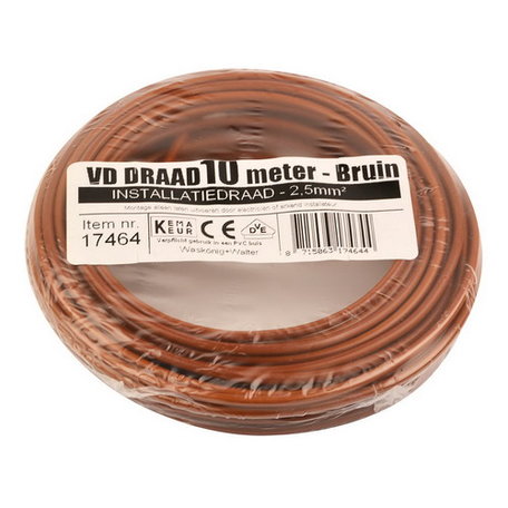 VD draad bruin 2,5mm (10 meter)