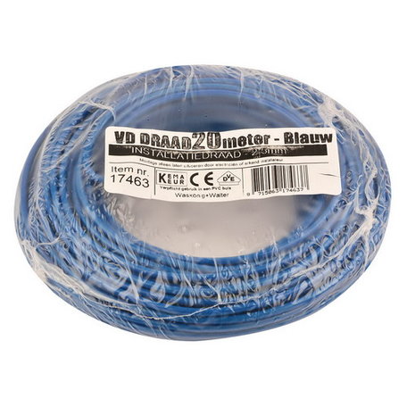 VD draad blauw 2,5mm (20 meter)