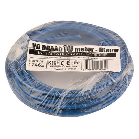 VD draad blauw 2,5mm (10 meter)