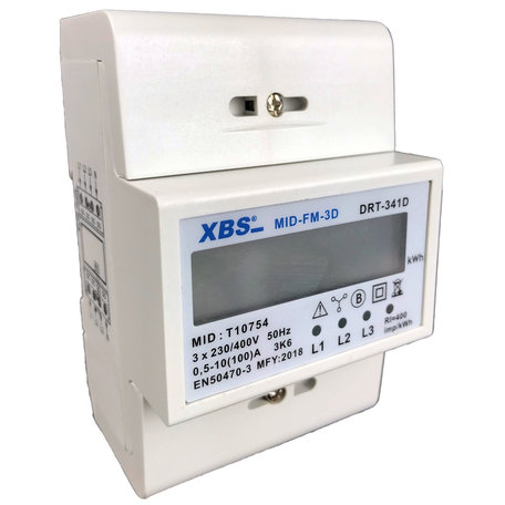 SEP XBS kWh-meter 3f direct 100A + puls MID