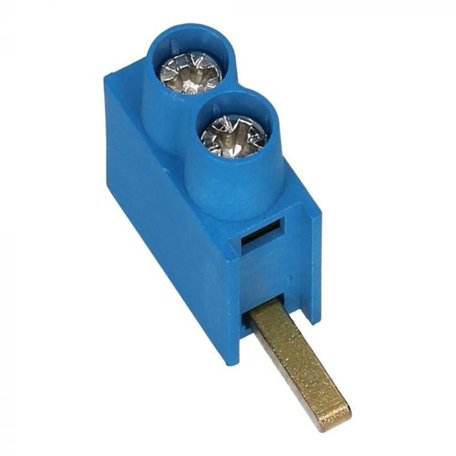 SEP aftakblok blauw 2x10mm laag