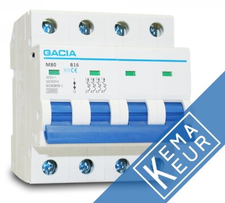 GACIA installatieautomaat 3P+N C32A (traag)