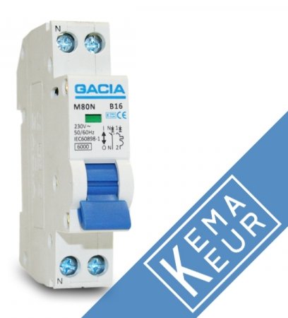 GACIA installatieautomaat 1P+N C32A (traag)