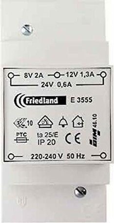 Friedland beltransformator 8/12/24 Volt 2A