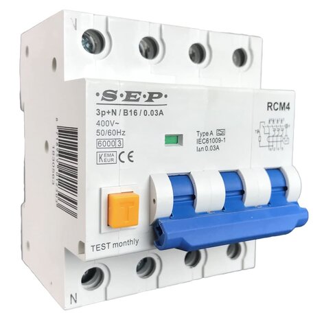 SEP aardlekautomaat B16A 30mA 4P