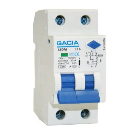 GACIA aardlekautomaat B16A 300mA 2P