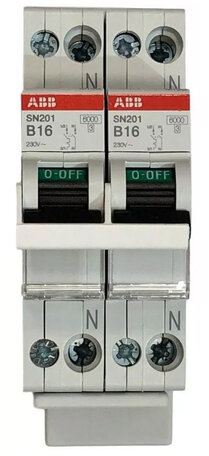 ABB fornuisgroep B16A 2P+2N