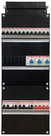 ABB 3F SN groepenkast 12 groepen + 2 aardlekautomaten