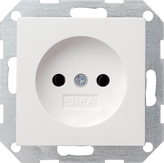GIRA inbouw stopcontact (mat wit)