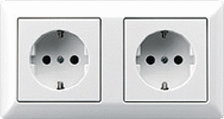 Jung inbouw WCD RA 2V horizontaal (cremewit)