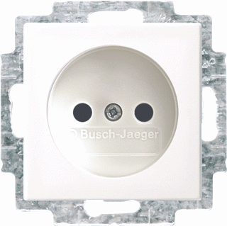 Busch-Jaeger inbouw enkelvoudig stopcontact (balance/zuiverwit)