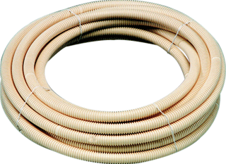 Flexibele buis 16mm creme (rol 10 meter)