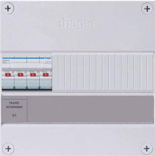 Hager hoofdschakelaarkast VKG82S 4P 40A