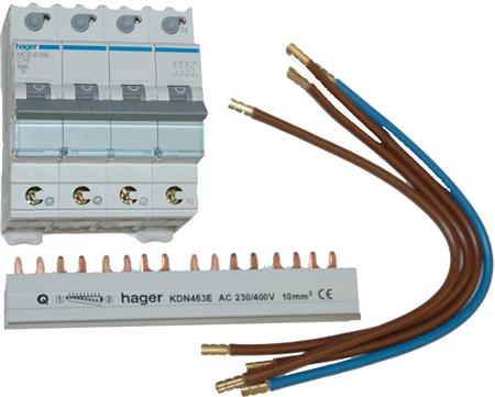 Hager installatieautomaat MCS616E 3P+N C16A (QuickConnect)