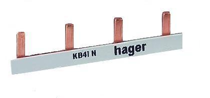 Hager KB41N doorverbindingskam vlak 4-pins