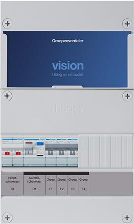 Meterkast Hager VKG300A 3 groepen 1-fase