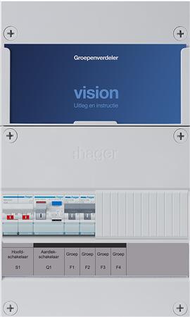 Meterkast Hager VKG200A 2 groepen 1-fase