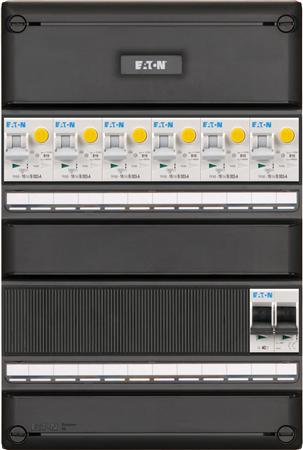 Eaton 1 fase groepenkast 6 aardlekautomaten + HS