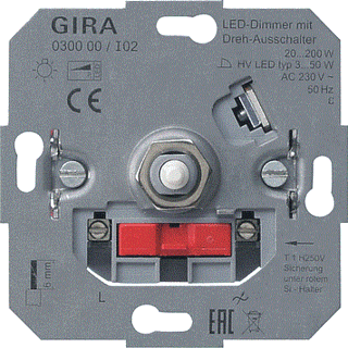 GIRA universeel draaidimmer (20-200 Watt)