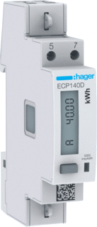 Hager ECP140D kWh-meter 1 fase 40A